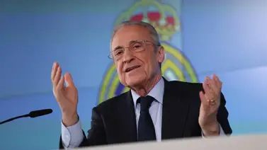 Florentino Pérez replica a Joan Laporta en su campaña electoral Florentino Pérez replica a Joan Laporta en su campaña electoral