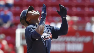 Ronald Acuña Jr. pegó su primer jonrón en Grandes Ligas
