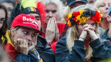 Bélgica llora la derrota por la mínima de su selección ante Francia Bélgica llora la derrota por la mínima de su selección ante Francia