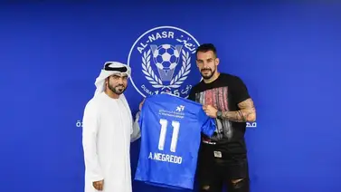 Negredo fichó con un exótico club árabe Negredo fichó con un exótico club árabe
