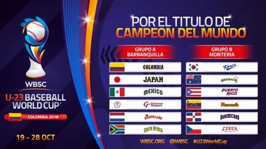 Doce países disputarán en Colombia Mundial de Béisbol Sub'23