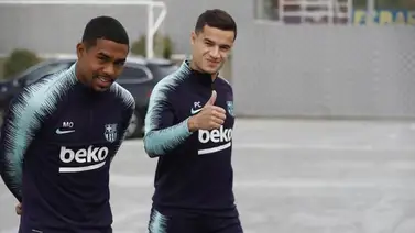 Coutinho vuelve a entrenarse con el grupo Coutinho vuelve a entrenarse con el grupo