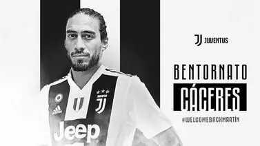 Martín Cáceres regresa a la Juventus Martín Cáceres regresa a la Juventus