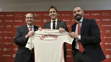 Lopetegui se mostró "ilusionado" por llegar al Sevilla Lopetegui se mostró "ilusionado" por llegar al Sevilla