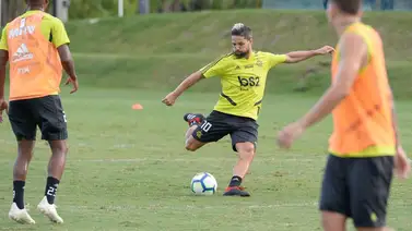Flamengo cumple su último entrenamiento en Brasil Flamengo cumple su último entrenamiento en Brasil