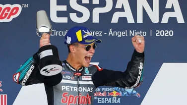 Primera victoria de Quartararo con caída de Márquez incluida