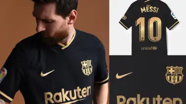 Segunda equipación del Barcelona combina el negro y el dorado Segunda equipación del Barcelona combina el negro y el dorado