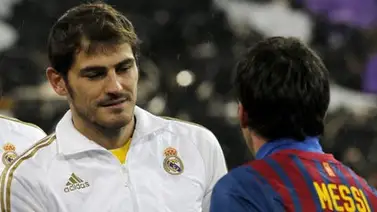 Leo Messi se despide de Iker Casillas Leo Messi se despide de Iker Casillas
