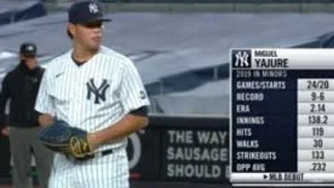 Miguel Yajure tuvo un debut dominante e histórico con Yanquis