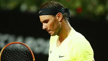 Nadal se entrena en la central de Roland Garros