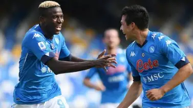 Lozano firma doblete en la goleada del Napoli al Atalanta Lozano firma doblete en la goleada del Napoli al Atalanta