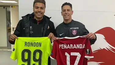 FOTO: Peñaranda y Rondón se tomaron un vinotinto en Bulgaria FOTO: Peñaranda y Rondón se tomaron un vinotinto en Bulgaria