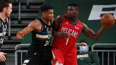 Antetokounmpo gana duelo a Williamson y Bucks se imponen a Pelicans