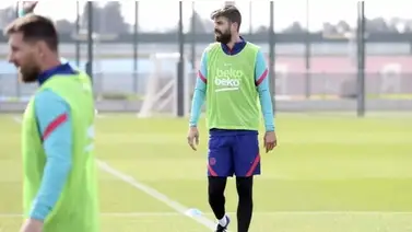 Piqué vuelve a entrenarse con el resto del grupo a dos días del clásico Piqué vuelve a entrenarse con el resto del grupo a dos días del clásico