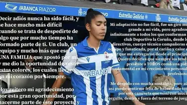 Gabriela García se despide del Deportivo La Coruña Gabriela García se despide del Deportivo La Coruña