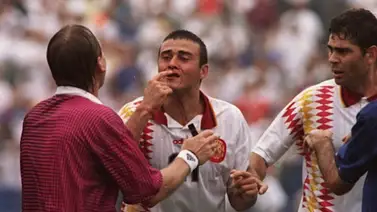 Codazo de Tassotti a Luis Enrique: imagen imborrable Codazo de Tassotti a Luis Enrique: imagen imborrable