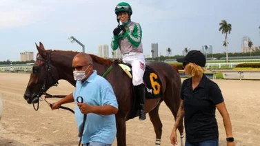 Chantal Sutherland echó candela en Gulfstream Park