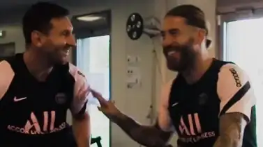 Messi y Ramos ya comparten vestuario en el PSG Messi y Ramos ya comparten vestuario en el PSG