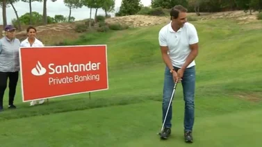 Nadal reaparece sin muletas de visita en un torneo Pro-Am en Golf Santander