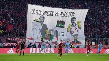 "Por dinero lavamos todo": la afición del Bayern contra el patrocinio catarí "Por dinero lavamos todo": la afición del Bayern contra el patrocinio catarí