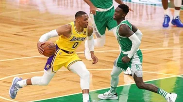 Aportación decisiva de Westbrook en victoria de Lakers sobre Celtics