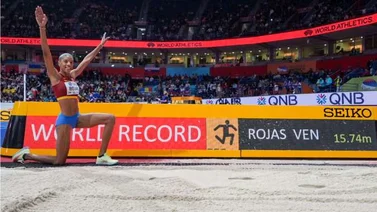 El triunfo y récord de Yulimar Rojas en imágenes desde Belgrado