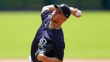 Franklin Pérez sigue su plan de trabajo con Tigres de Detroit