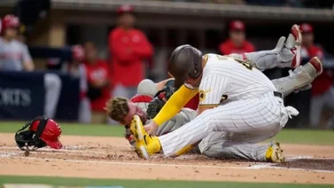 MLB: Cincinnati molesto con San Diego por exceso de fuerza en choque contra el catcher (+Video)