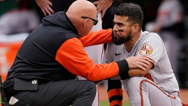 Robinson Chirinos día a día por pelotazo en el rostro (+ Video)