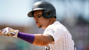 Yonathan Daza vio frenada su racha de juegos consecutivos dando de hit contra los Mets