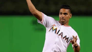 "El Tigre" Falcao llegó al Miami Park y se encontró con Dj Adoni