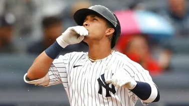 Así celebró Oswaldo Cabrera su primer cuadrangular con los Yankees (+video)