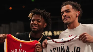 ¡Orgullo de Atlanta! Ronald Acuña Jr se encuentra con Trae Young