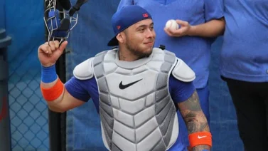 MLB: Francisco Álvarez recibe apoyo de Omar Narváez para afinar su defensa (+VIDEO)
