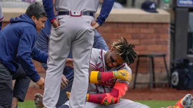 MLB: Ronald Acuña Jr. enciende las alarmas en los Bravos y sale del juego (+VIDEO)