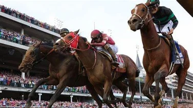 Mira lo que hace Gaffalione a Sierra Leone con Protective en la recta final del Belmont S.