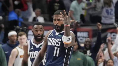 NBA: ¡Bienvenidos al show! Kyrie Irving consigue una acrobática canasta para dejar a Dallas con la ventaja (+Video)