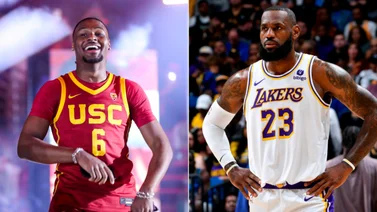 NBA: ¿A jugar con papá? Los Ángeles Lakers quieren a Bronny James 