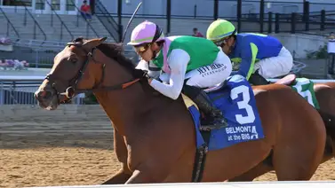 Irad Ortiz Jr. gana por primera vez en este hipódromo en el 2024 Irad Ortiz Jr. gana por primera vez en este hipódromo en el 2024