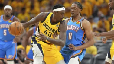 NBA: Pascal Siakam con kilométrico triple extiende la ventaja de Indiana Pacers (+Video)