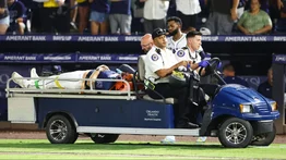 MLB: Lanzador de los Rays es golpeado por un foul y es retirado en camilla (+Video)