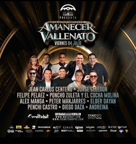 Caracas se prepara para el "Amanecer Vallenato"