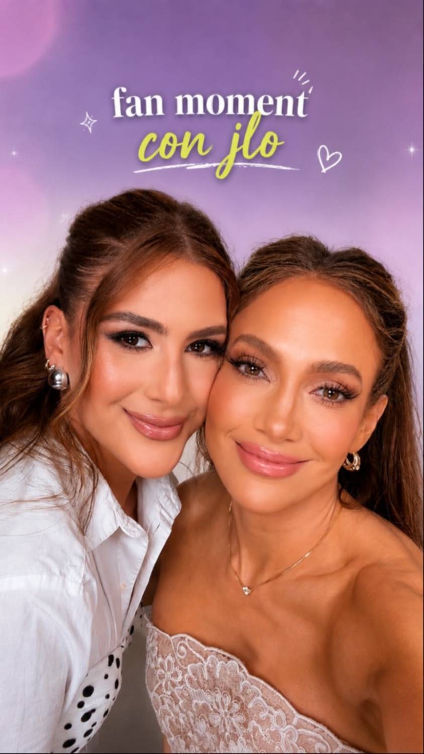 Presentadora venezolana vive momento de complicidad con Jennifer López