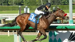 Emisael Jaramillo con Robusta por la sorpresa en el Ohio Derby (G3) de Thistledow