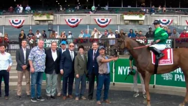 In Italian con Irad Ortiz Jr. gana de punta a punta el Just a Game Stakes G1