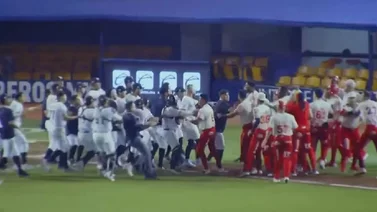 Se vaciaron las bancas por intento de pelotazo en la Liga Mexicana de Beisbol (+Video)