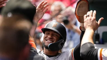MLB: Luis Matos se estafa su primera almohadilla en Las Mayores (+VIDEO)