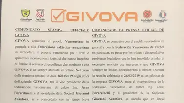 Givova se pronunció tras el percance con el uniforme de la Vinotinto Givova se pronunció tras el percance con el uniforme de la Vinotinto