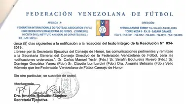 Caracas y Zulia fueron multados por la FVF Caracas y Zulia fueron multados por la FVF