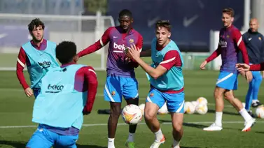 Dembélé vuelve a entrenarse con sus compañeros Dembélé vuelve a entrenarse con sus compañeros